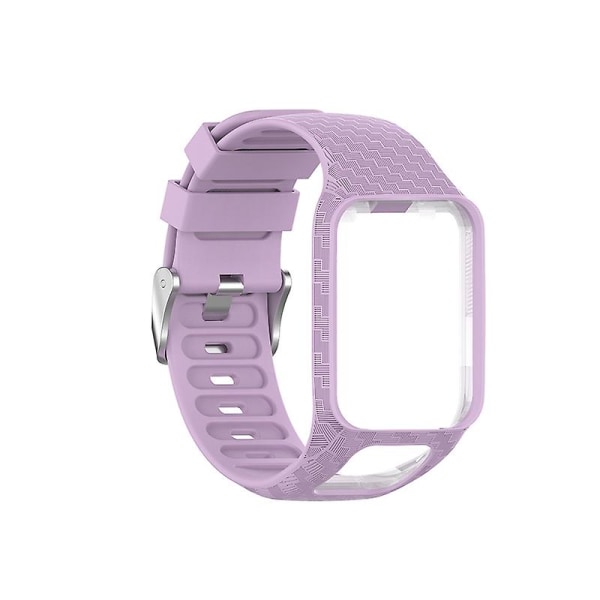 Myk silikonjusterbar klokkestropp for Tomtom Adventurer Golfer Runner Light Purple