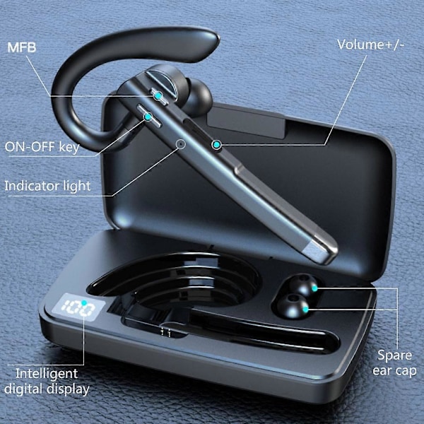 YYK520 Handsfree Hörlur Business Headset Mini Hörsnäckor med Mikrofon för Bilkörning [db] B YYK520-flagship version