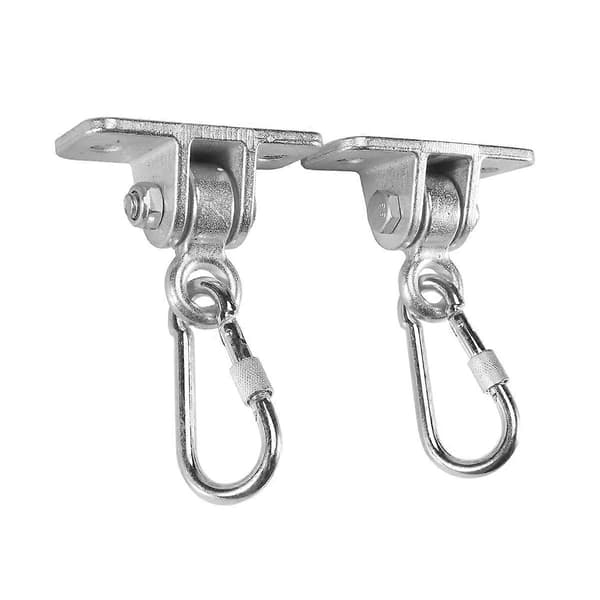 Låsande karbinhakar | Kraftiga gungkopplingshängare sits trapets set | Statisk spänning 5000 Lb Capaci [DB] silver