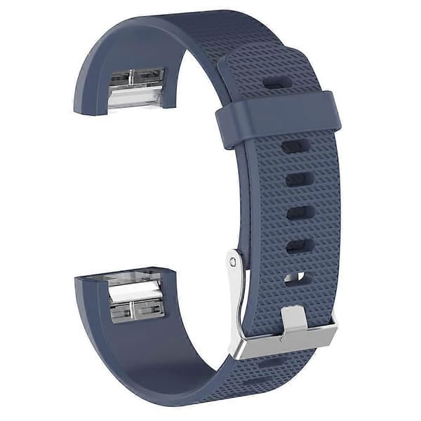 Silikonklokkereim for Fitbit Charge 2, Størrelse: L [DB] Blue Grey