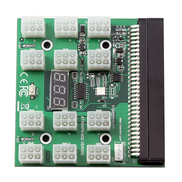Breakout-kort for HP 1200w 750w PSU GPU Miner Mining Btc Eth [db]