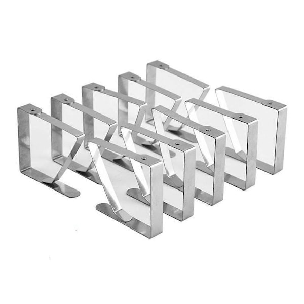 Stor 8 x 7 cm dugklemme i rustfrit stål, dugklemme, dugklemme i rustfrit stål, pakke med 8 [DB]