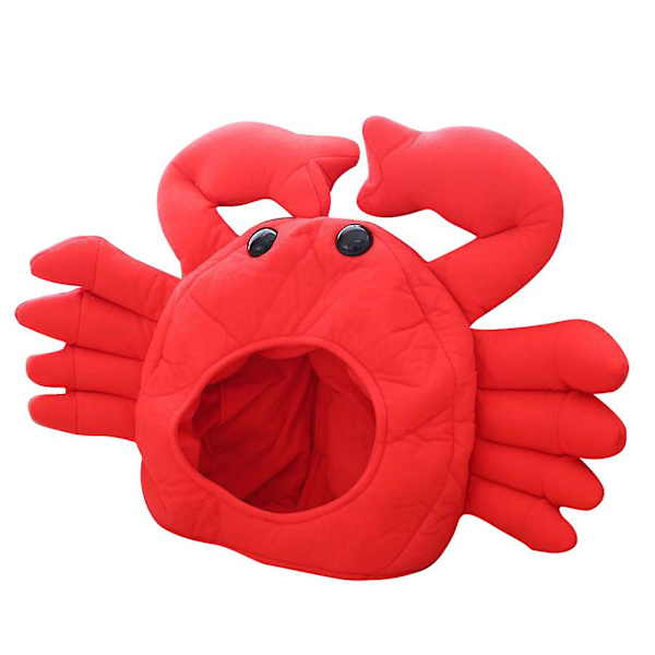 Sinknap Lovely Taiyaki Krabbaformad Bomullsöronskyddad Beaniehatt Kostymfester Tillbehör Crab