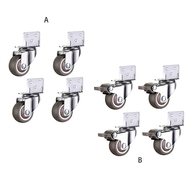 L-formad Platt Svänghjul Kullager L-Clip Sidomonterad Platt TPE Gummi [db] Universal 1 inch