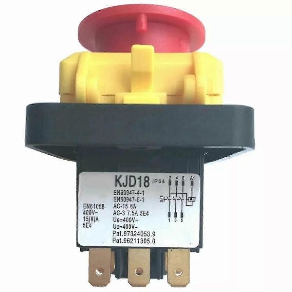 För KJD18 400V 6-polig Vattentät Magnetisk Tryckknappsbrytare för Fartygsslipmaskin Electrica [DB]