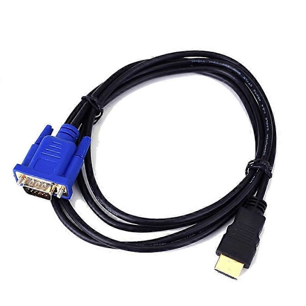 1,8 m 1080P HDMI-kompatibel hann til VGA hann videokonverter adapterkabel for HDTV DVD [db] A