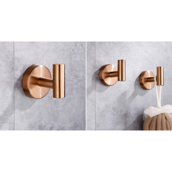 Db 2stk Badkrok Rustfritt Stål Krok Heavy Duty Krok For Bad Kjøkken Stue Hotell Frakk Rose Gold