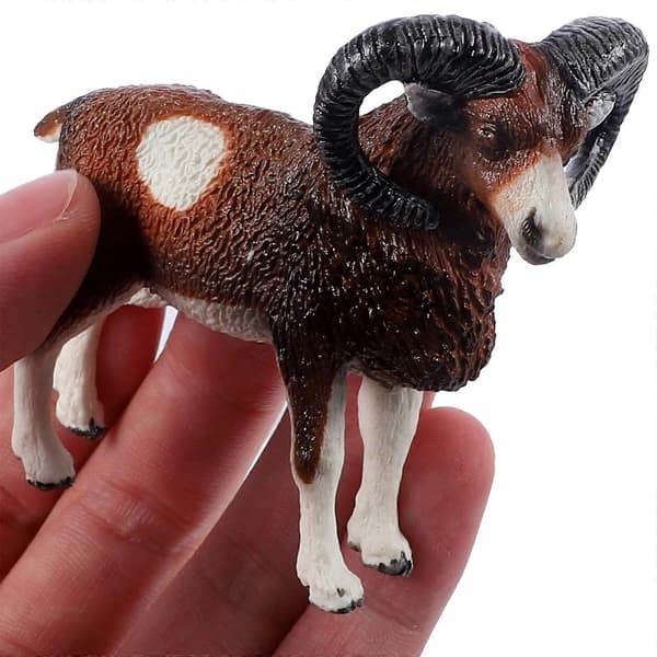 Dyrmodel Mouflon Dekoration til Dekoration 4 stk. Plastfigurer
