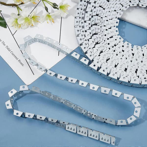Metal Tack Strip Polstring 10 Meter Tre-Tandet Polstring Kurve Let Greb til Møbler Stole Sofa DB