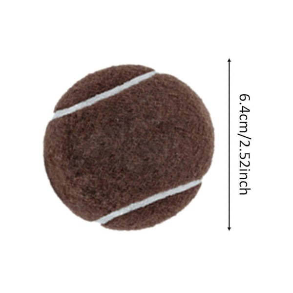 6 stk. tennisbolde til begyndertræning til ketsjersportsbegyndere udendørs [db] Coffee 6.4cm