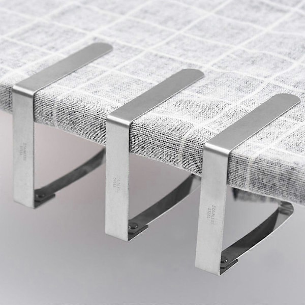 Stor 8 x 7 cm dugklemme i rustfrit stål, dugklemme, dugklemme i rustfrit stål, pakke med 8 [DB]