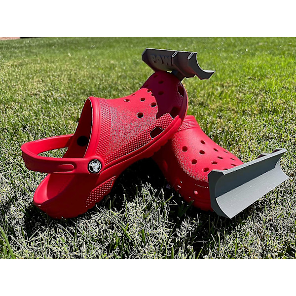 1 Par Snöplog För Crocs Tillbehör, Snöplog Croc Charm Fäste [Db] Grey