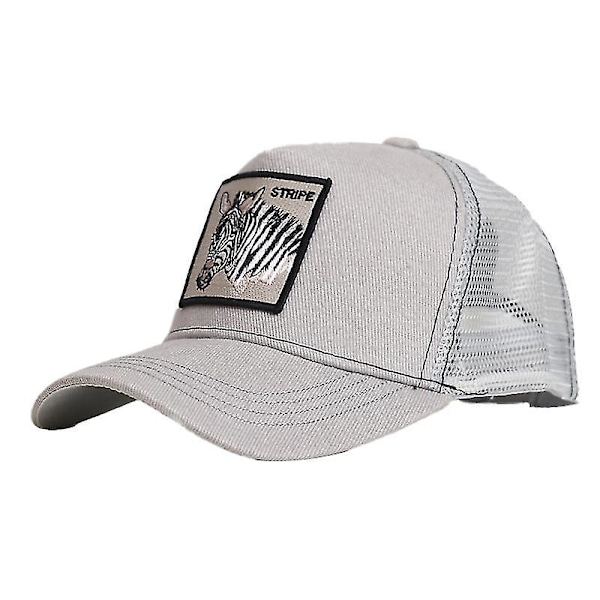 Sommer Baseball Cap Trucker Linned Grå Peaked Cap  [dB}