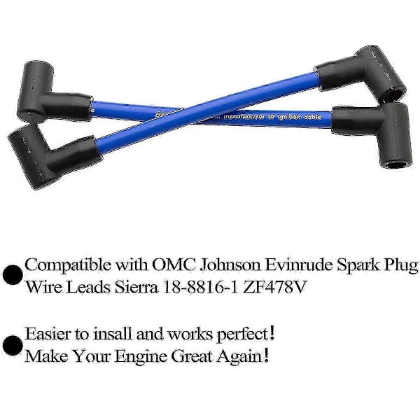 2 kpl Meritulpan johto sopii Johnson Evinrude -perämoottoriin, korvaa 18-8816-1 582365 g20241545190 [DB]