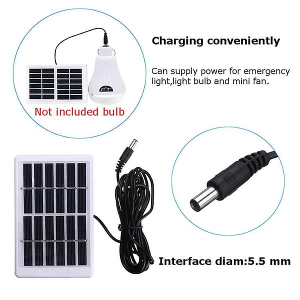 6v 1.2w solcellepanel polykrystallinsk solcellemodul Durdable vandtæt oplader nødlys camping