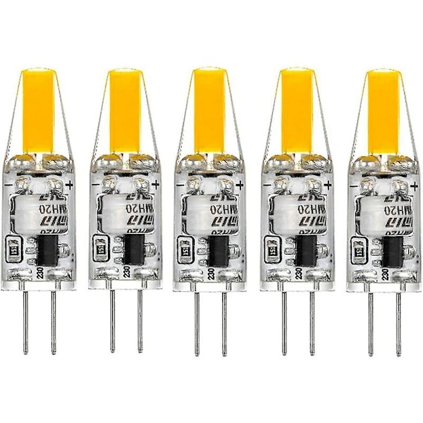 G4 LED 220v 3w 2700k Varmvitt 160lm, Silikonlampor Ersätter Traditionella 30w Halogenlampor, 5-pack [DB]