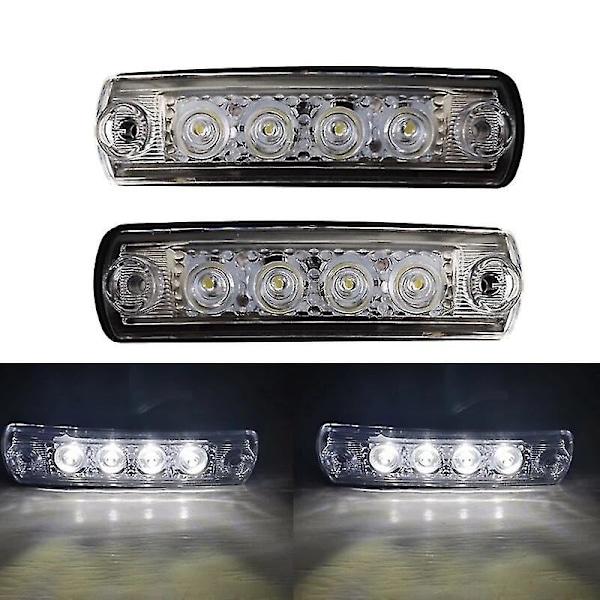 2 stk. 24V LED solskjermlys for MAN TGX TGL TGS lastebil Solskjermlampe OEM 81252606121 Man førerhuslys [DB] 2pcs White