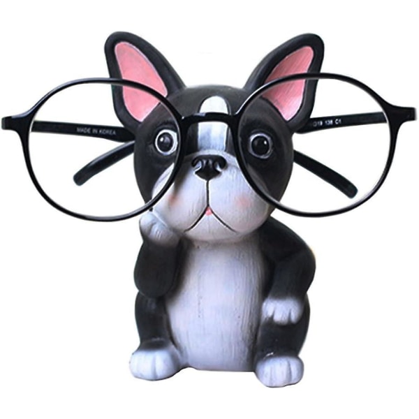 Hundvalp Glasögonhållare Glasögonhållare Solglasögon Display Söt djurdesign dekoration (bulldog)