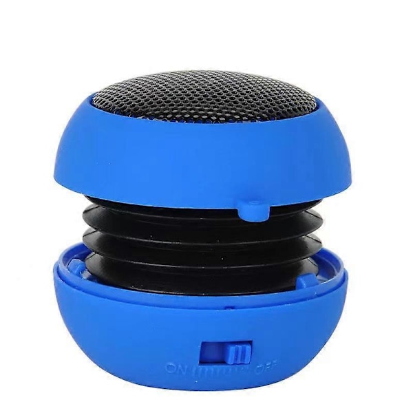 Mini Högtalare Med 3.5mm Ljudkabel Låg Spänning Inbyggt Batteri Infällbar Högtalare För [db] blue