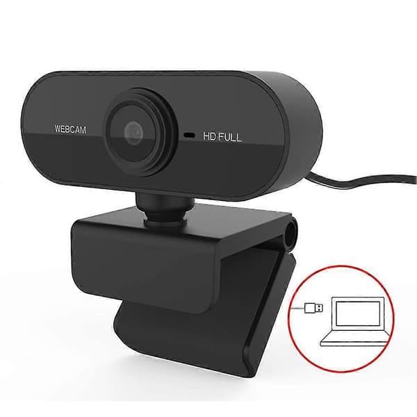 Mini bærbart 1080P højopløsnings-webkamera med autofokus og mikrofon til onlineundervisning[DB]