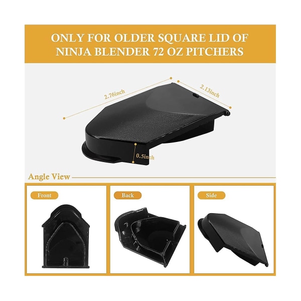 Udskiftningsdele til tuddæksel til Ninja Blender 72oz kande, til Ninja Blender Nj600-nj602 og Bl500-bl781 1 stk.
