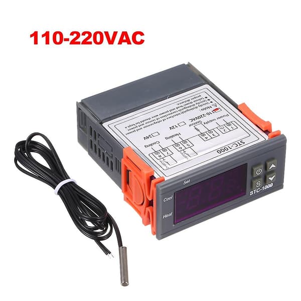 STC-1000 Digital Temperaturregulator Oppvarming Kjøling Celsius Termostat med Sensor db