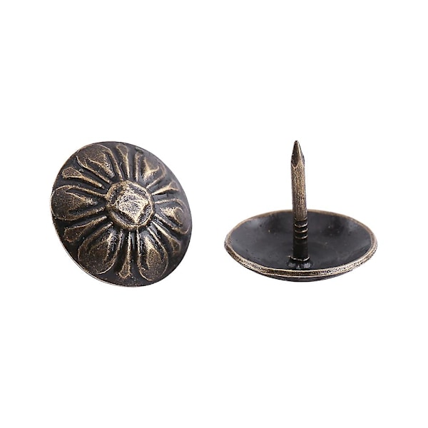 100 st Vintage Möbelspik Brons Metall Tag Möbel Soffa Sko Dörr Dekorativ Knapp [db]