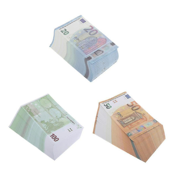 2023 Prop Pengar, Premium Kvalitet Lekpengar, Paket Om 300 Stycken, Kopia 100/50/20 Euro Db