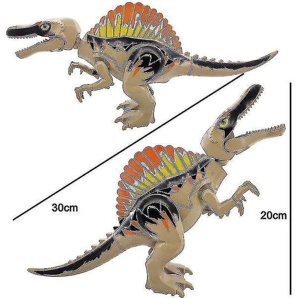 Spinosaurus Dinosaur Barns små partikelmonterade byggstenleksak xiDB