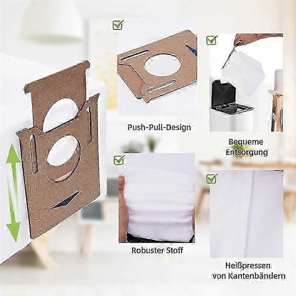 Förpackning med 10 dammsugarpåsar för Deebot N8+, N8 Pro+, Ozmo T8, T8, T8+, T9+ Station Dammsugare [DB] As shown