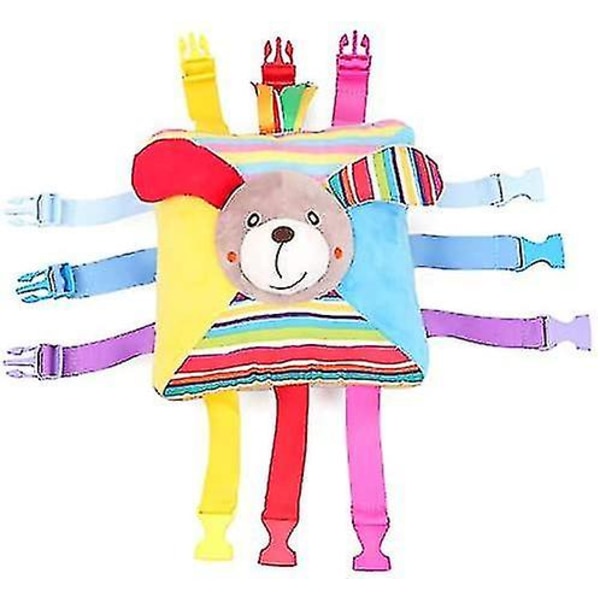 Spænde pudelegetøj til småbørn, sanseaktivitet Lære finmotoriske færdigheder Rejselegetøj til baby børn Børn Indbygget klokke Plys tælle følelsesløs