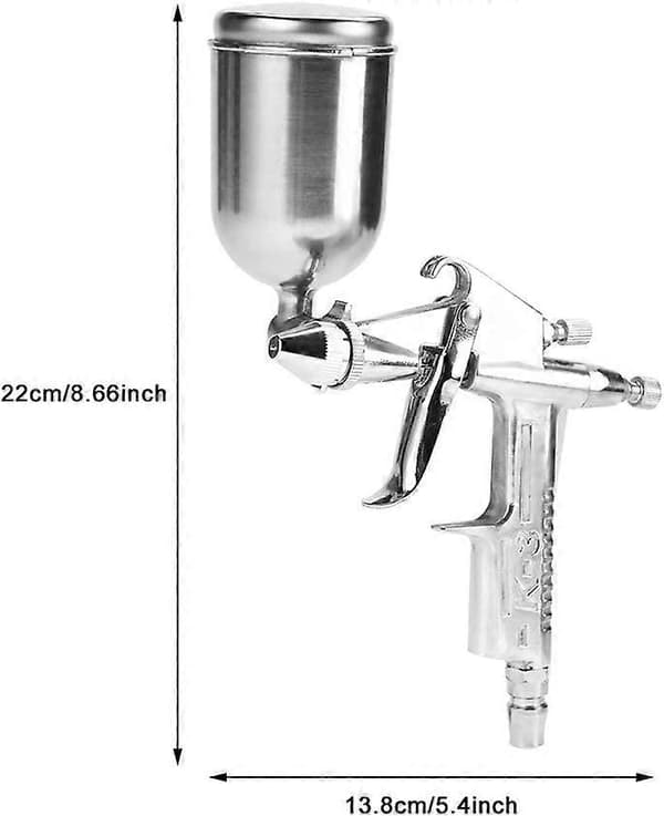 0,5 mm munstycke luftsprutpistol, professionell mini pneumatisk färgspruta[DB]