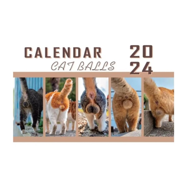 Cats Butt Calendar 2024 Bring og personlighed til dine dage