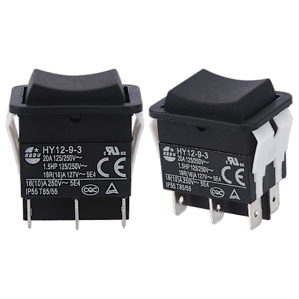 HY12-9-3 Helppoasennusveneteollisuus ABS-painike ON/OFF-kallistuskytkin kaari -Sy {db} 2pcs