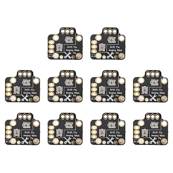 10 stk Gamepad Joystick Drift Reparasjonskort Universal 3D Analog Joystick Drift Fix Mod for Spillkontrollere Svart [DB]