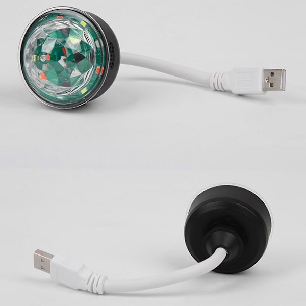 Helt nyt USB Discolys, Discolys, Diskokuglelys med stik, Diskokuglelys db Black