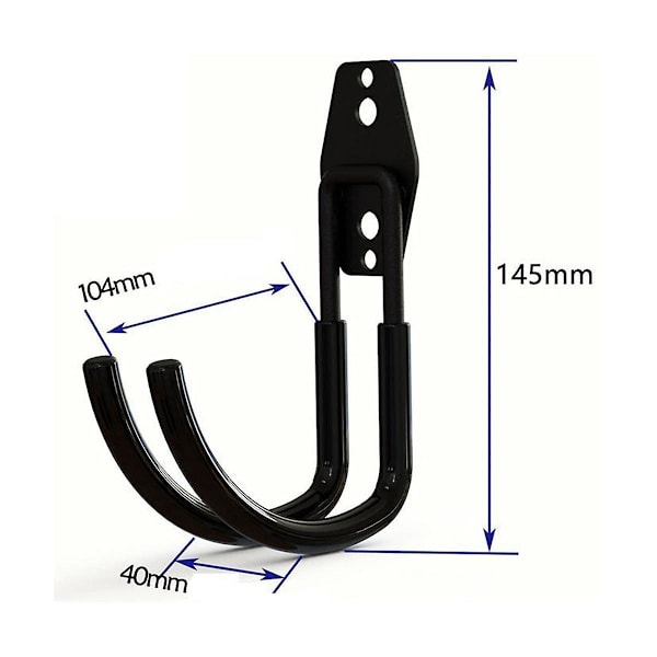 2-pack garagekrokar Dubbla krokar Väggkrokar För väggmontering Tunga förvaringsverktyg Stege Ut Db As Shown