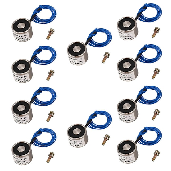 10kpl Imuria Sähköinen Nostomagneetti Elektromagneetti 12vdc 2.5kg 5.5lb 20x15mm [DB]