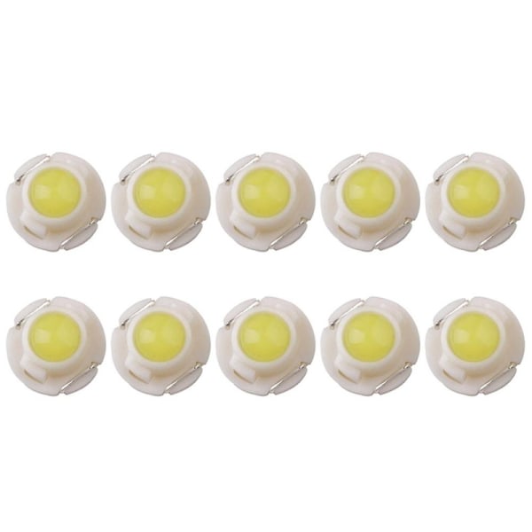 10 st T3 Led 1smd 12v Bilinstrumentpanel Indikatorljus Inre Läslampa Glödlampor [DB] White