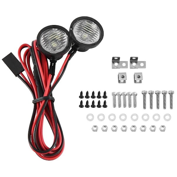 2 st LED-lampor ljusa strålkastare strålkastare för 1/10 Rc Crawler Car Trx4 Trx6 Axial Scx10 90046 Wra