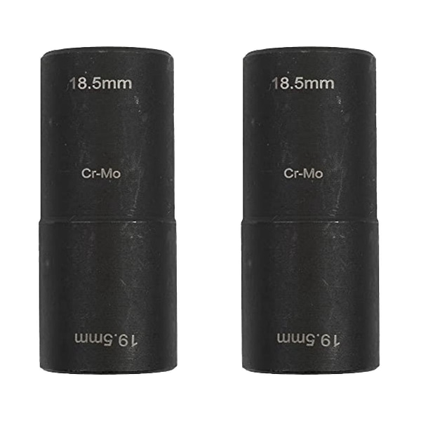 2 stk. Mutterfjerningshylser Skadet Hylseverktøy Dypt Langt Flip Impact Sett 18,5x19,5mm Hylseverktøy