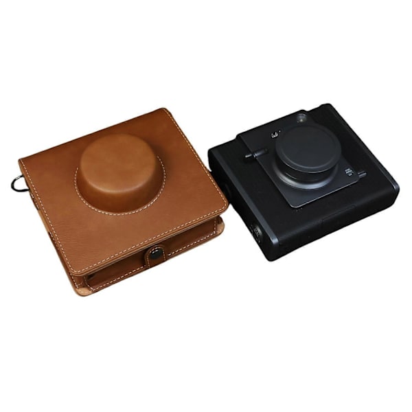 För Fujifilm Instax Wide Evo Kameraväska Portabelt PU Läder Skyddsfodral med Axelrem [DB] Multicolor Brown