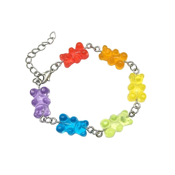 Värikkäät Karhut Rannekoru Innovatiivinen Gummy Bear Rannekoru Monivärinen Makeisten Väri Riipus [Db]