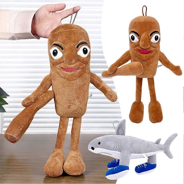 Tralalero Tralala Leksak Gosedjur Italiensk Brainrot Djur Leksaksdocka Present till Fans Pojkar Flickor [DB] Wooden Man