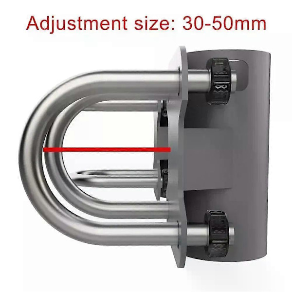 For StarLink V2 Feste 30-50mm Bøyleadapter Rustfritt Stål Antenneholder Brakett For Bobil Yacht Rekkverk Horisontal Stang [DB]