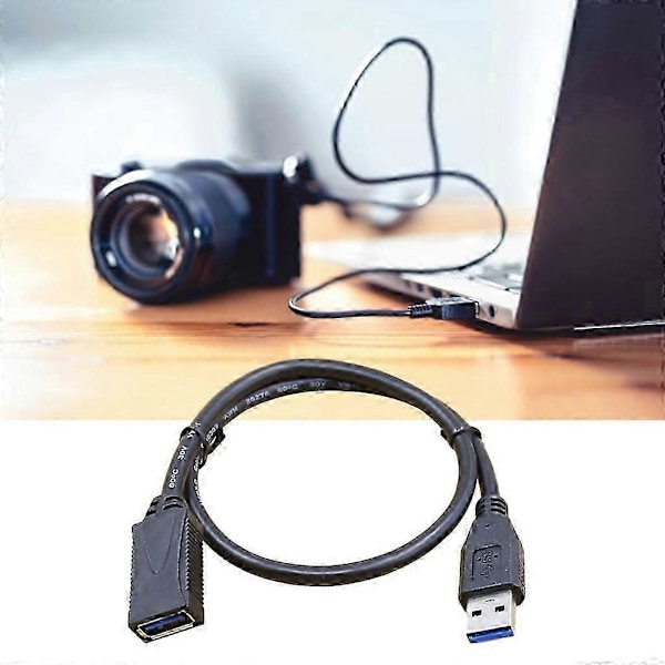 DB Höghastighets USB3.0 Förlängningskabel hane till hona för Diverse USB-enheter Black 30cm