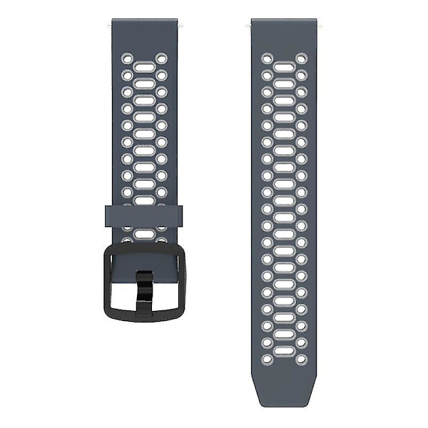 Dobbelt farget 20mm silikon klokkearmbånd for Coros Pace 2/Garmin vivoactive 5/GarminActive 5/Venu Sq 2 {Db} Blue Grey