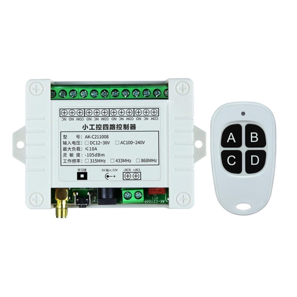 Universal trådlös fjärrkontrollbrytare relä mottagarmodul 315/433 Mhz {DB} Duck egg 315MHz