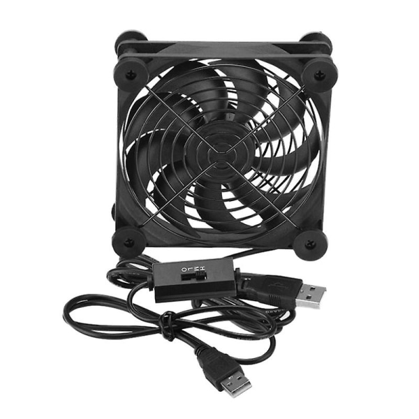 12cm 5v Usb-jäähdytystuuletin Mykistä Set-top Box -reitittimen jäähdytystuuletin Jäähdytin (1 tuuletin)
