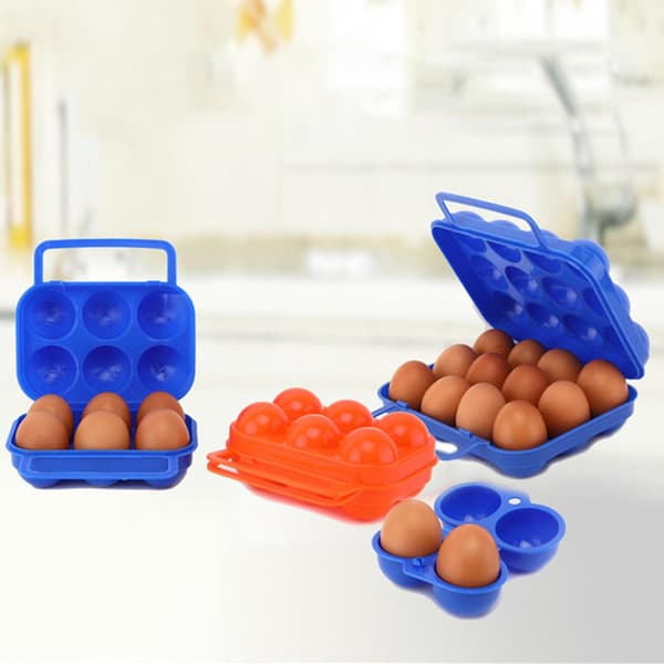 Eggboks Støtsikker Kjøkken Gadget PP Piknik Egg Oppbevaringsbeholder for Hjem [DB] 4 Grid